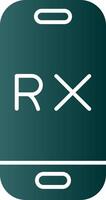 Rx Glyph Gradient Icon vector