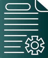 List Glyph Gradient Icon vector
