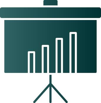 Presentation Glyph Gradient Icon vector