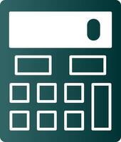 Calculator Glyph Gradient Icon vector