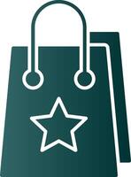 Shopping Bag Glyph Gradient Icon vector