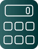 Calculator Glyph Gradient Icon vector