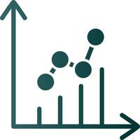 Graph Glyph Gradient Icon vector