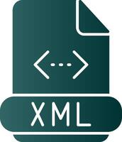 Xml Glyph Gradient Icon vector