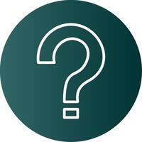 Question Glyph Gradient Icon vector