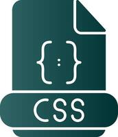 Css Glyph Gradient Icon vector