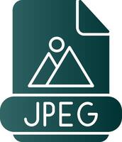 Jpeg Glyph Gradient Icon vector