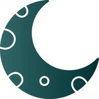 Half Moon Glyph Gradient Icon vector