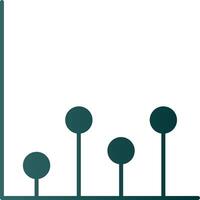 Chart Glyph Gradient Icon vector
