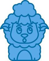 Exploding Blue Line Filled Icon vector