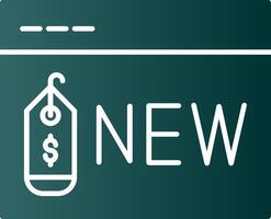 New Item Glyph Gradient Icon vector