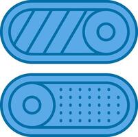 Toggle Blue Line Filled Icon vector
