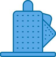 Kitchen Roll Blue Line Filled Icon vector