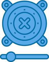 Speaker Blue Line Filled Icon vector