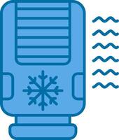 Air conditioner Blue Line Filled Icon vector