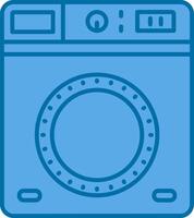 Laundry Blue Line Filled Icon vector