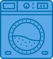 Laundry Blue Line Filled Icon vector