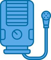 Water heater Blue Line Filled Icon vector