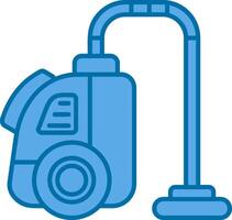 Vacuum cleaner Blue Line Filled Icon vector