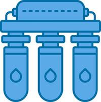 Water purifier Blue Line Filled Icon vector
