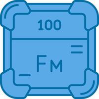 Fermium Blue Line Filled Icon vector