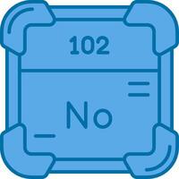 Nobelium Blue Line Filled Icon vector