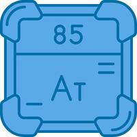 Astatine Blue Line Filled Icon vector