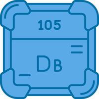 Dubnium Blue Line Filled Icon vector