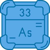 Arsenic Blue Line Filled Icon vector