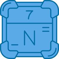 Nitrogen Blue Line Filled Icon vector