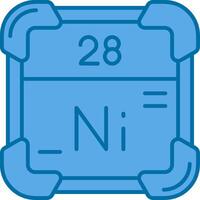 Nickel Blue Line Filled Icon vector