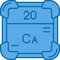 Calcium Blue Line Filled Icon vector