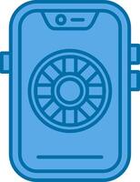 Lifesaver Blue Line Filled Icon vector
