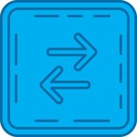 Swap Blue Line Filled Icon vector