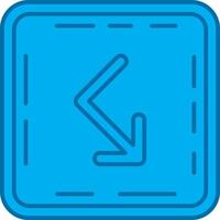 Bounce Blue Line Filled Icon vector