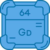 Gadolinium Blue Line Filled Icon vector