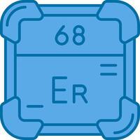 Erbium Blue Line Filled Icon vector