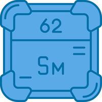 Samarium Blue Line Filled Icon vector