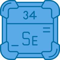 Selenium Blue Line Filled Icon vector