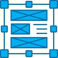 Layout Blue Line Filled Icon vector