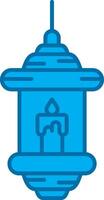 Candles Blue Line Filled Icon vector