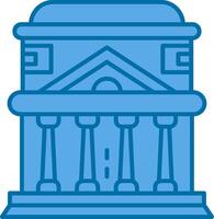 Pantheon Blue Line Filled Icon vector