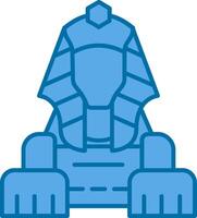 Sphinx Blue Line Filled Icon vector