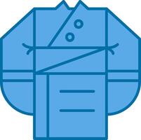 Clothes Blue Line Filled Icon vector