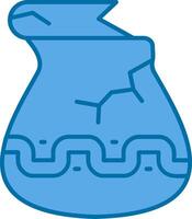 Jar Blue Line Filled Icon vector