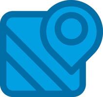 Pin 1 Blue Line Filled Icon vector