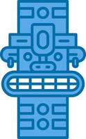 Totem Blue Line Filled Icon vector