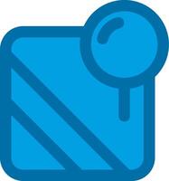 Pin 2 Blue Line Filled Icon vector