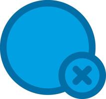 Delete circle Blue Line Filled Icon vector