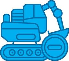 Construction Blue Line Filled Icon vector